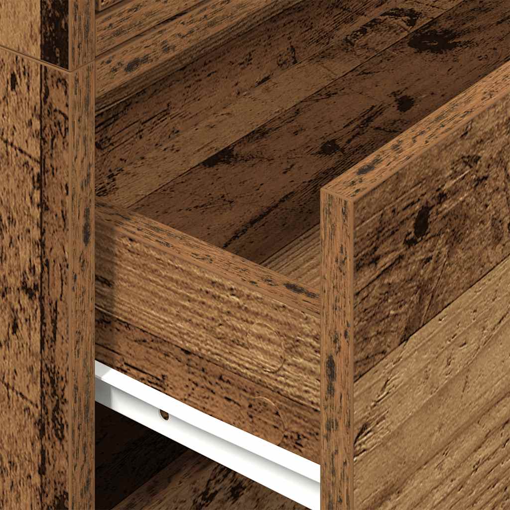 Cabinets with 2 Drawers 2 pcs Old Wood 60x31x40 cm Engineered Wood