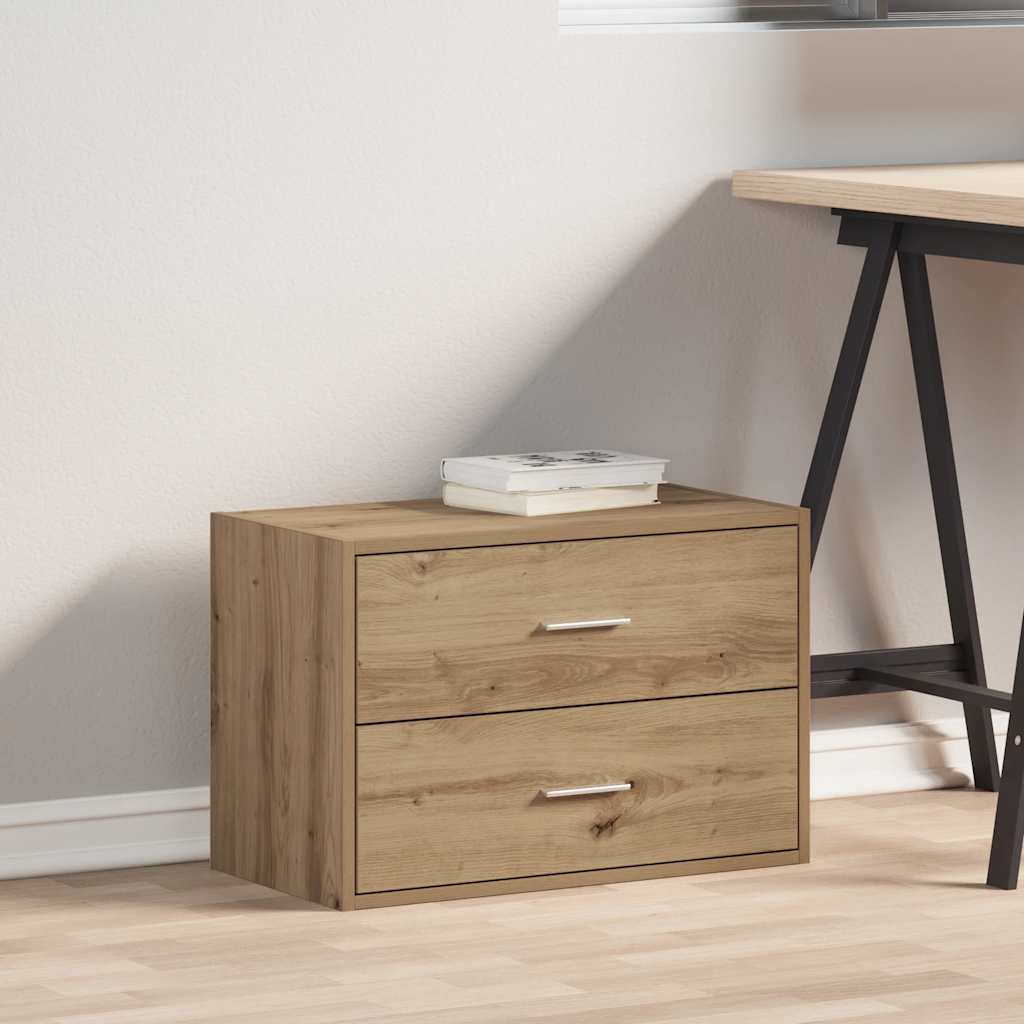 Cabinet with 2 Drawers Artisan Oak 60x31x40 cm Engineered Wood