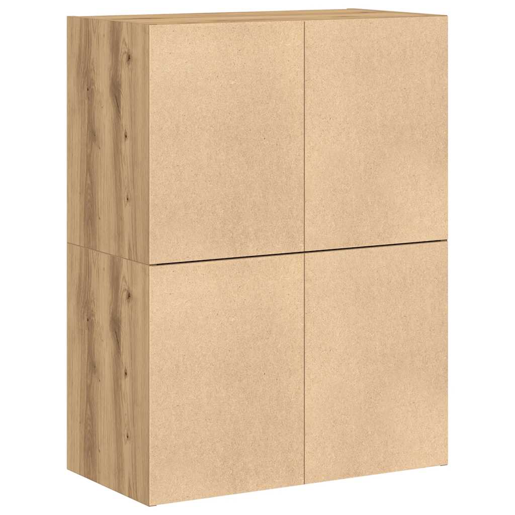 Cabinets with 2 Drawers 2 pcs Artisan Oak 60x31x40 cm Engineered Wood