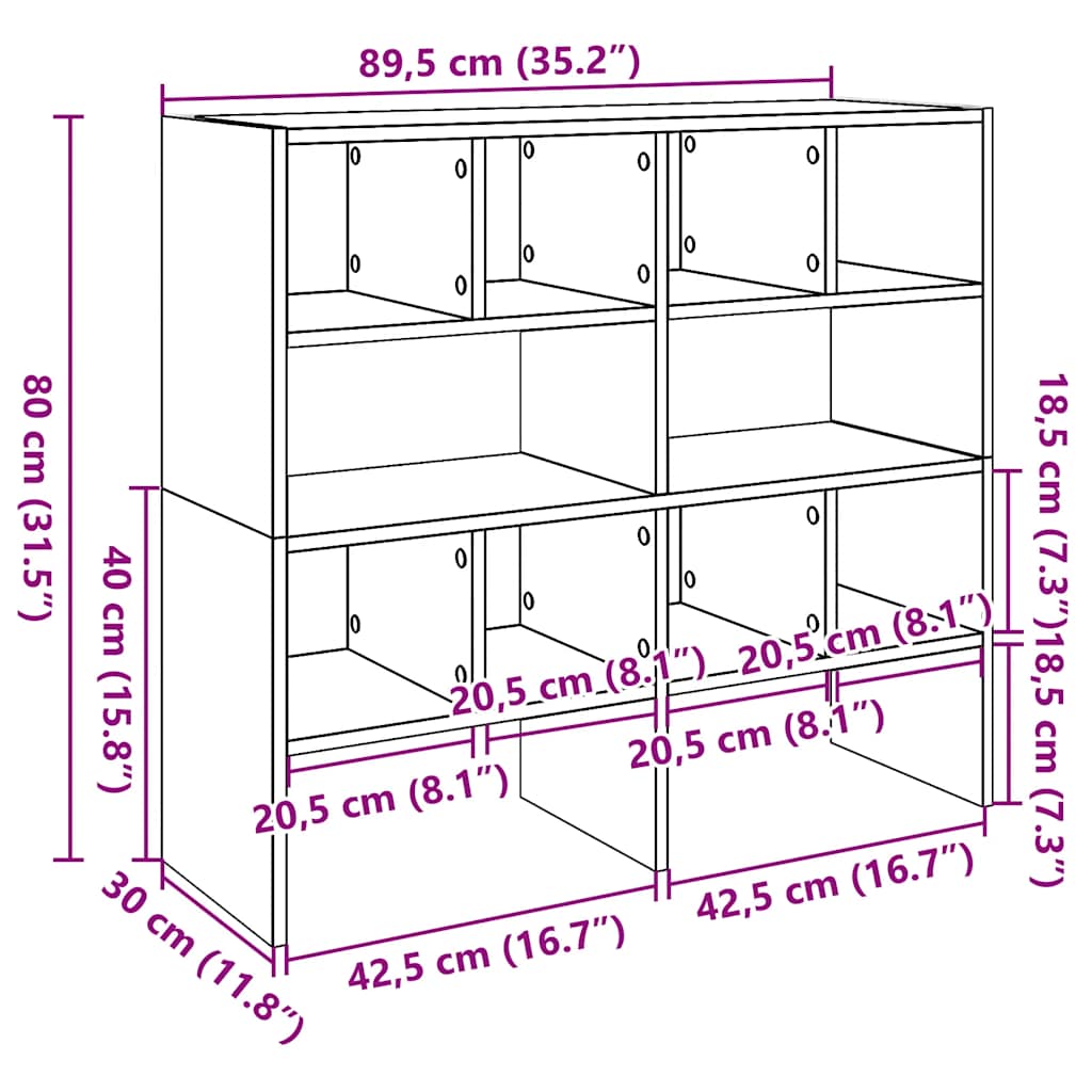 Shoe Racks 2 pcs Stackable Smoked Oak 89.5x30x40 cm