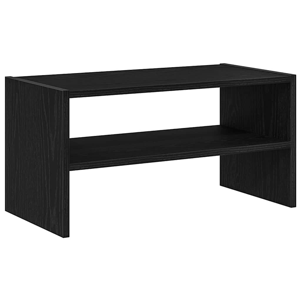 Shoe Rack Stackable Black Oak 60x30x30.5 cm