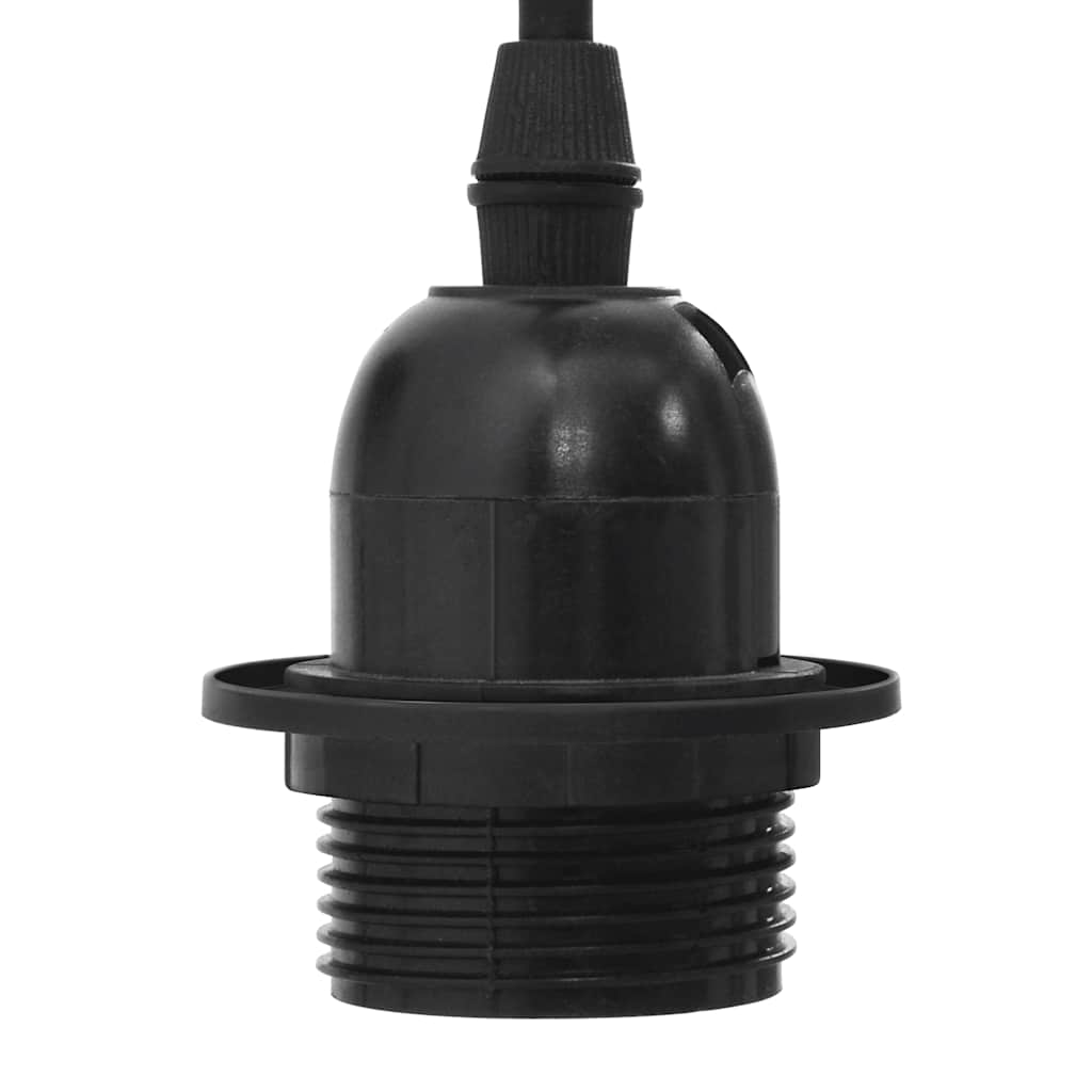 Pendant Lamp with 3 Lamp Holders E27 Black Metal