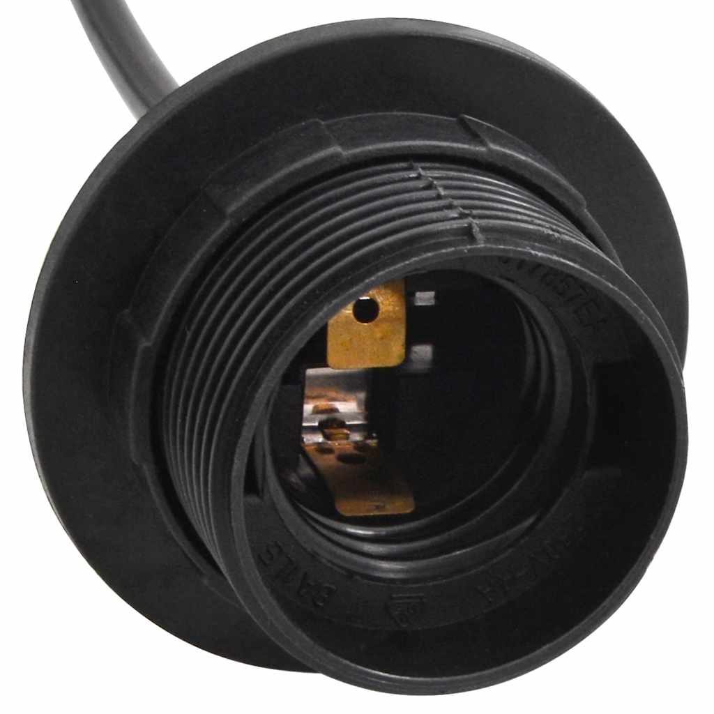 Pendant Lamp with 3 Lamp Holders E27 Black Metal
