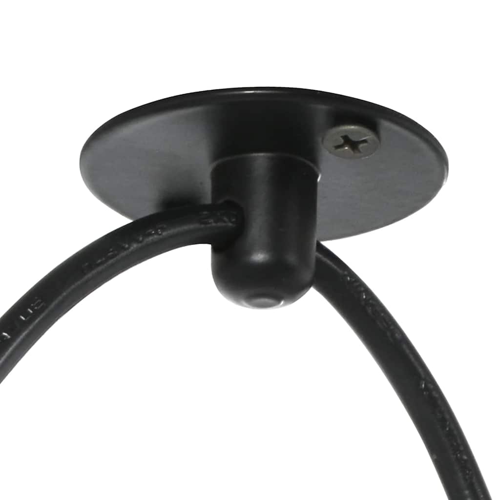Pendant Lamp with 5 Lamp Holders E27 Black Metal