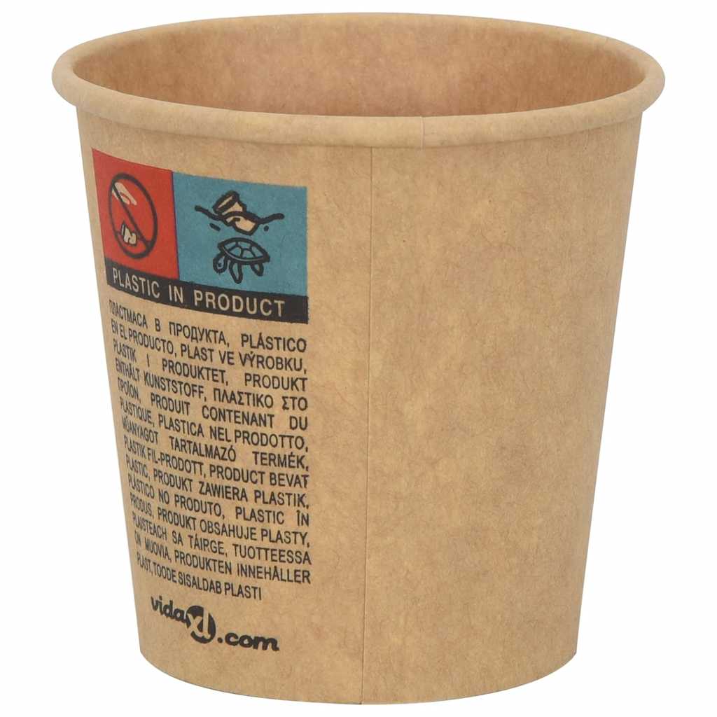 Paper Coffee Cups 1000 pcs 4oz 100ml Brown