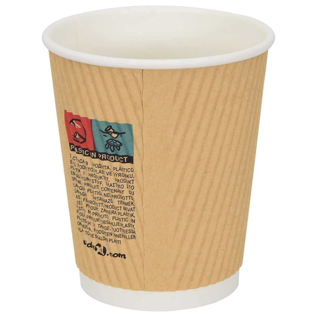 Paper Coffee Cups 500 pcs 8oz 200ml Brown
