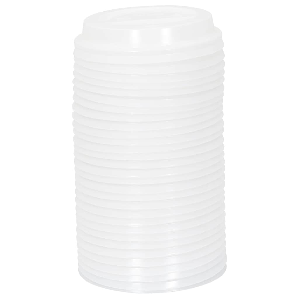 Paper Coffee Cup Lids Ø90 mm 12oz and 16oz 1000 pcs White Plastic