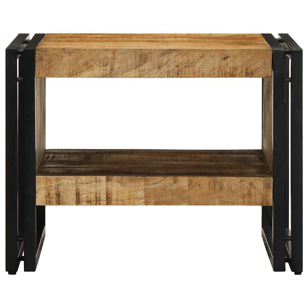 Coffee Table 50x50x38 cm Solid Rough Wood Mango