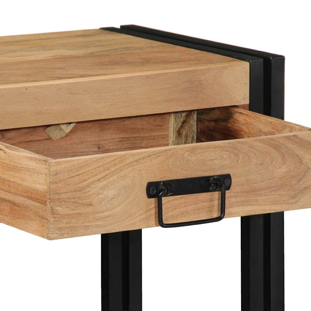 Console Table Brown 90 x 33 x 75 cm Solid Acacia Wood