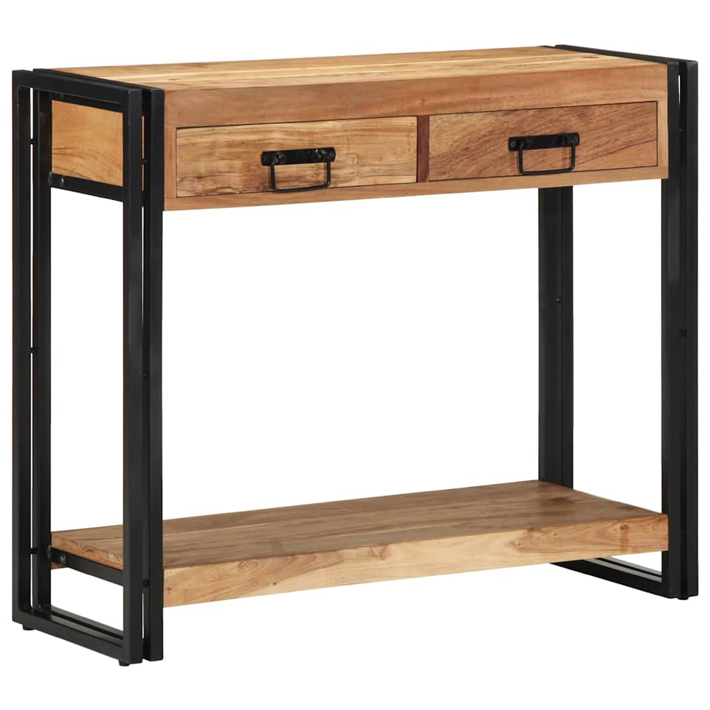 Console Table Brown 90 x 33 x 75 cm Solid Acacia Wood