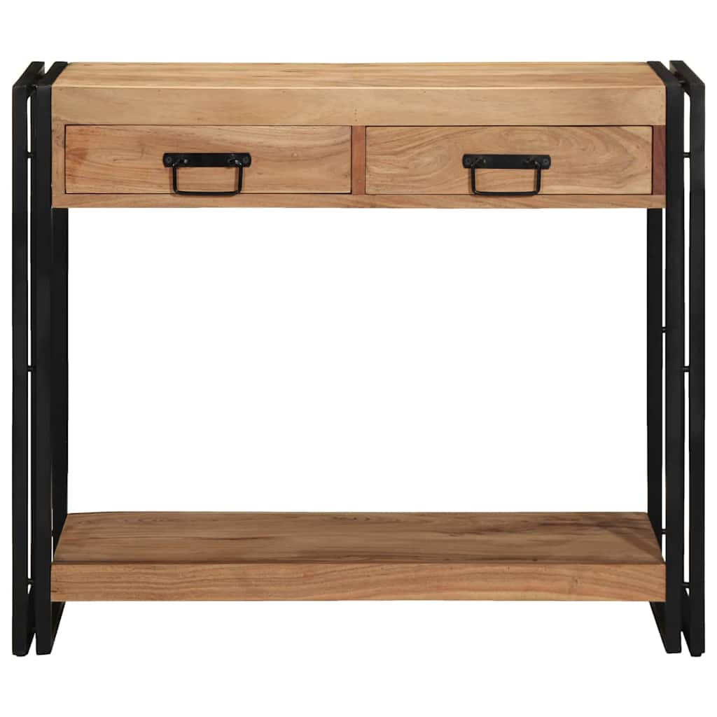 Console Table Brown 90 x 33 x 75 cm Solid Acacia Wood