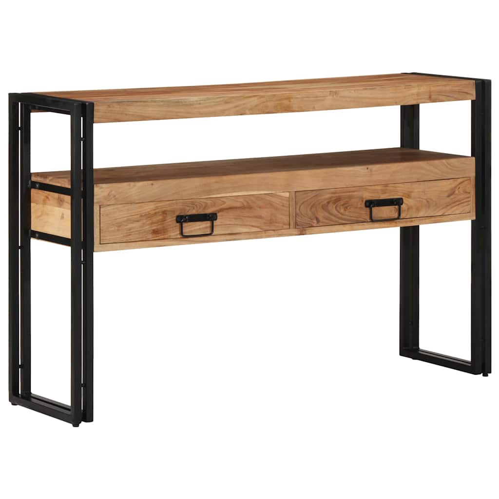 Console Table Brown 120 x 33 x 75 cm Solid Acacia Wood