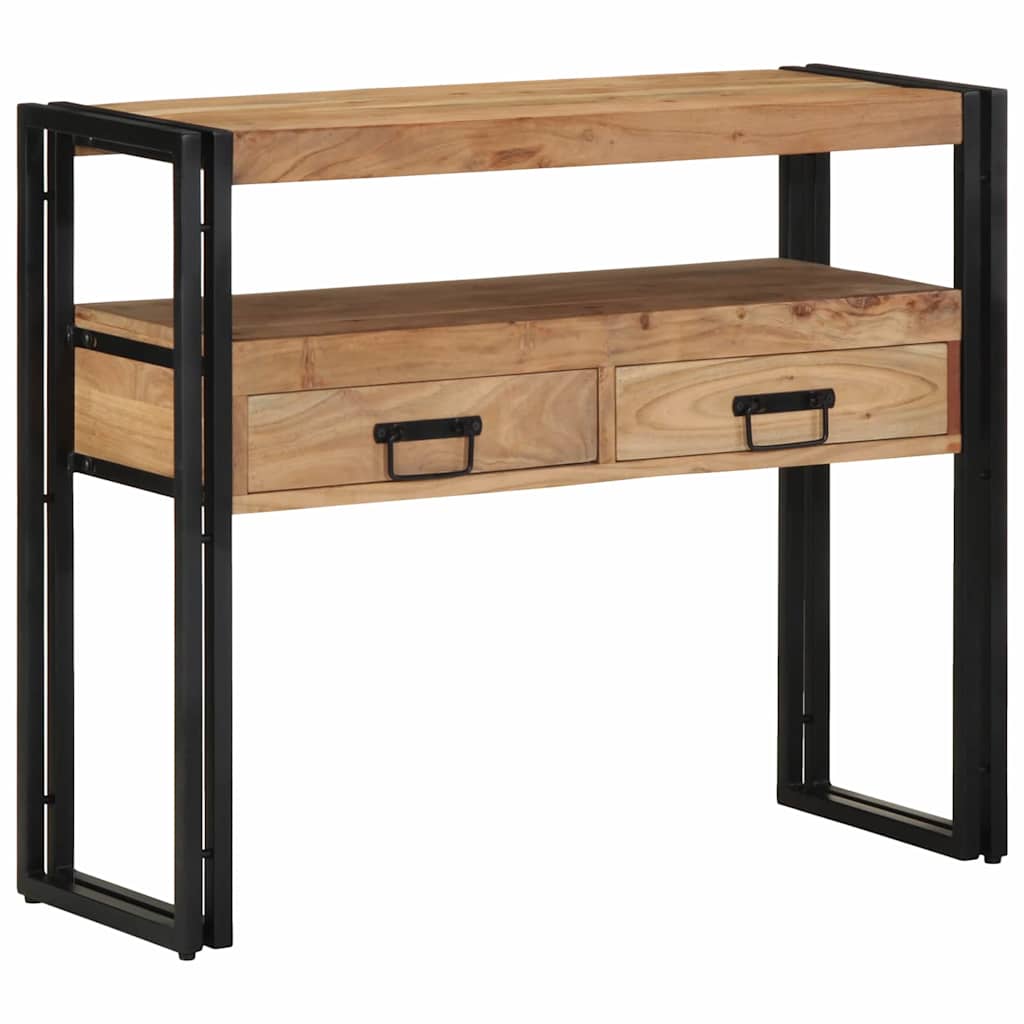 Console Table Brown 90 x 33 x 75 cm Solid Acacia Wood