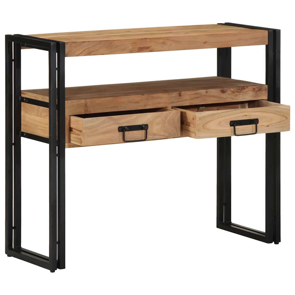 Console Table Brown 90 x 33 x 75 cm Solid Acacia Wood