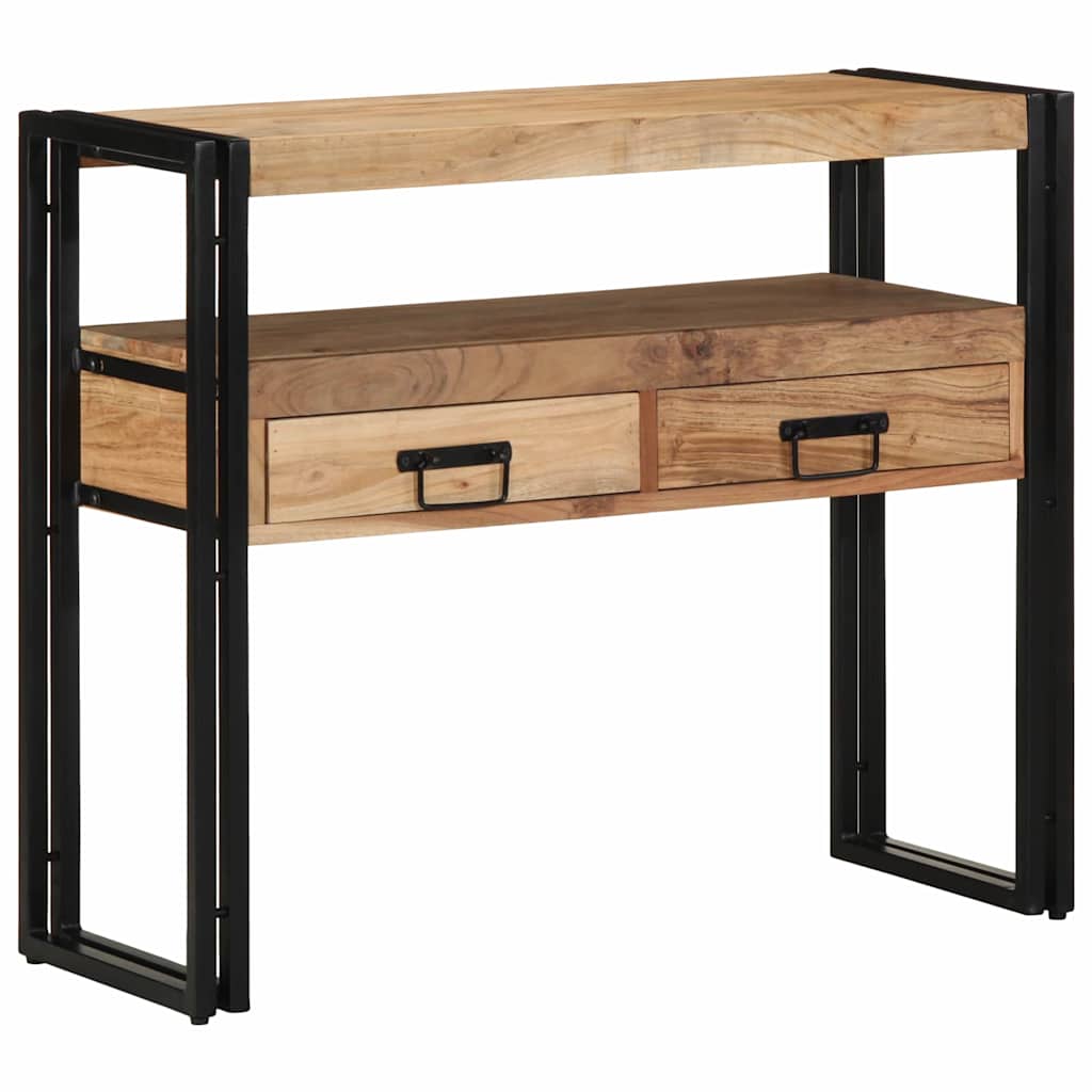 Console Table Brown 90 x 33 x 75 cm Solid Acacia Wood