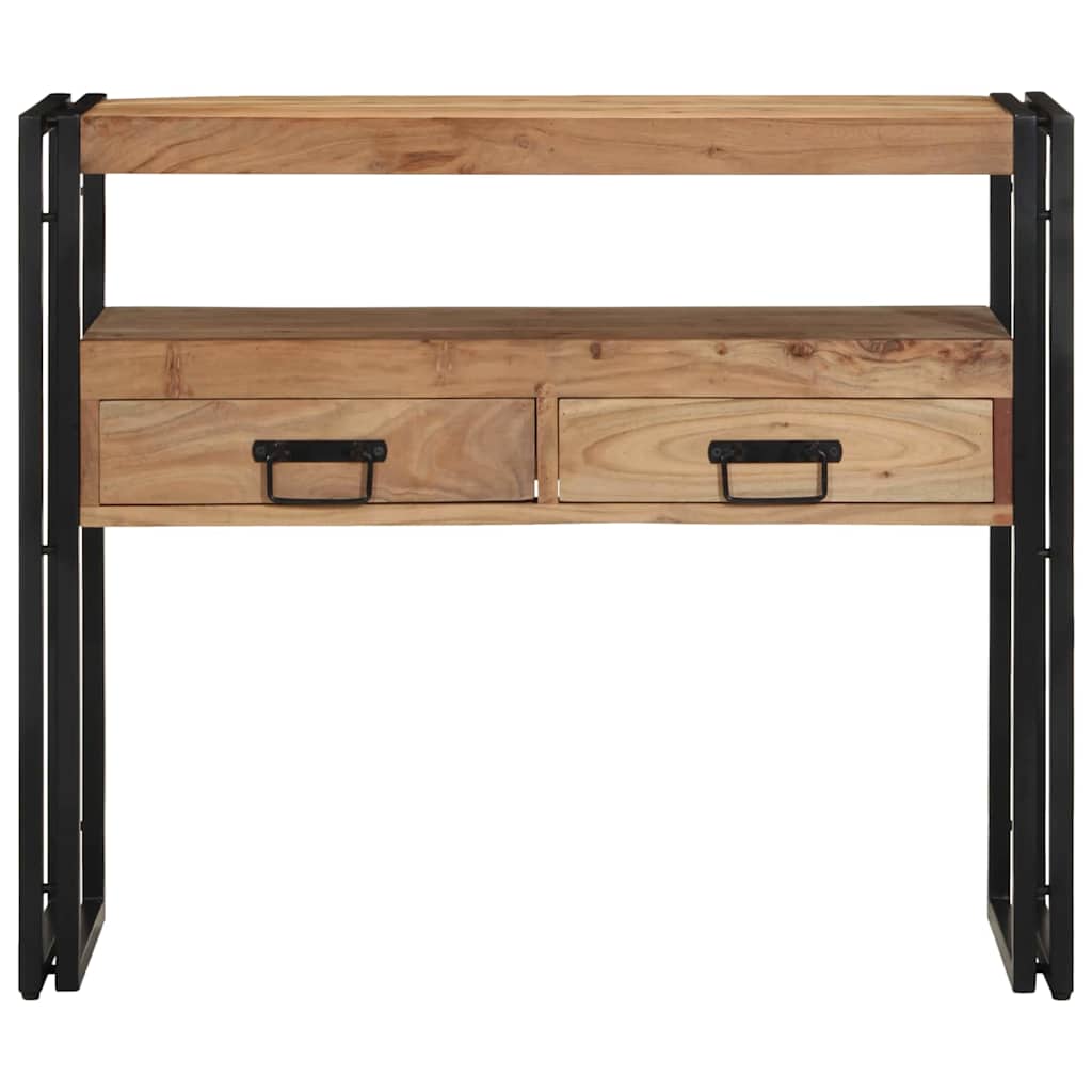 Console Table Brown 90 x 33 x 75 cm Solid Acacia Wood