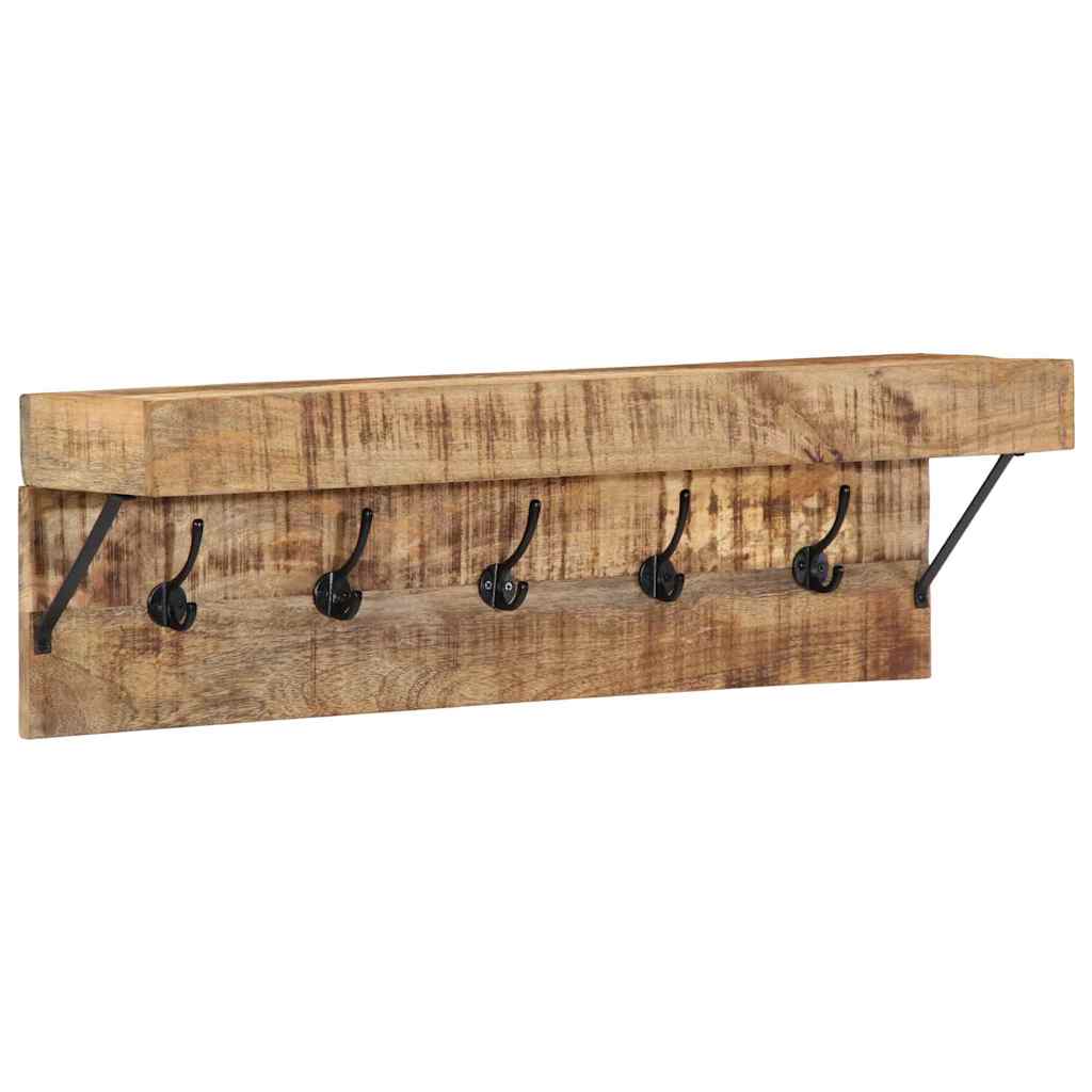 Coat Rack Wall-mounted Brown 73 x 19 x 23 cm Solid Mango wood