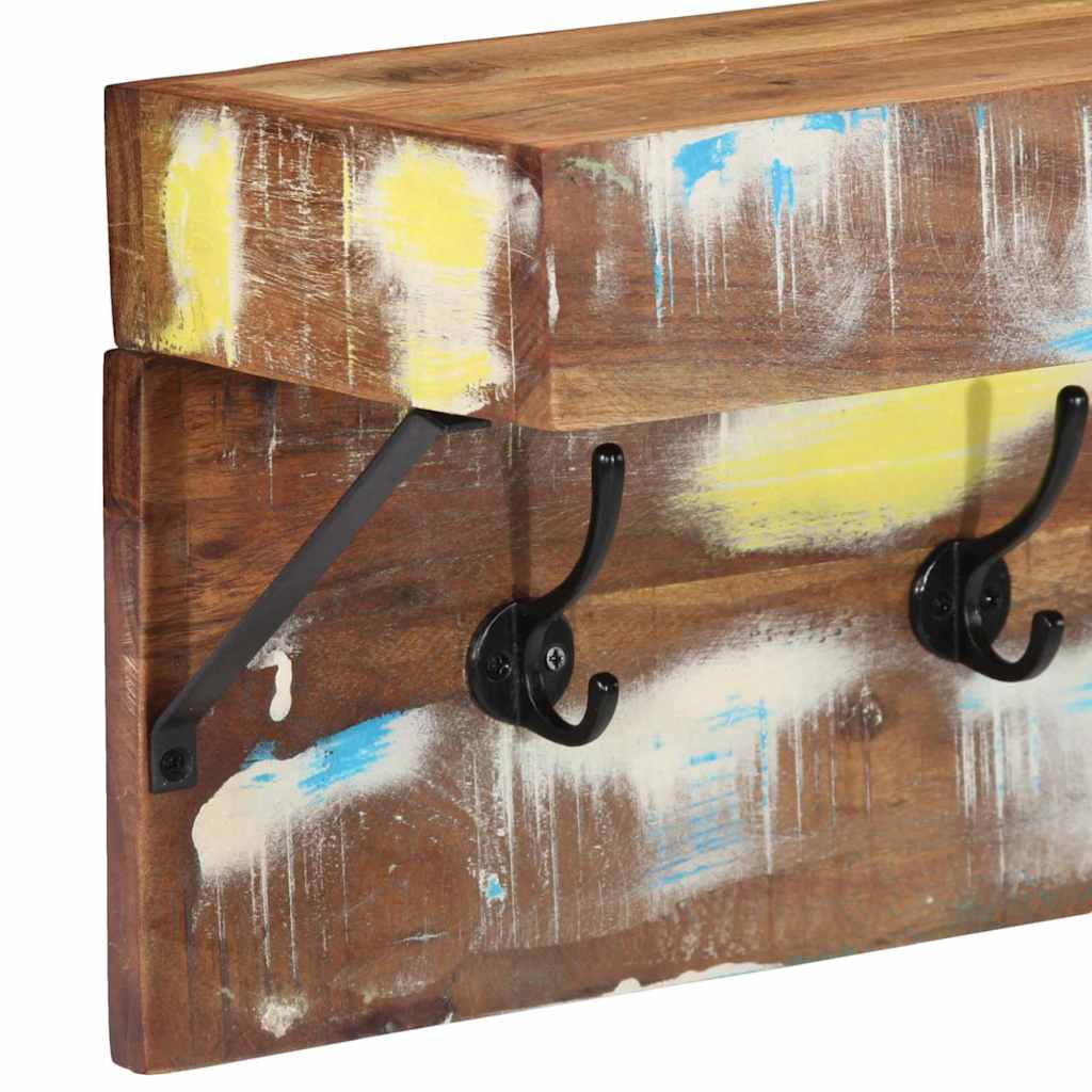Coat Rack Multicolour 73 x 19 x 23 cm Solid Reclaim wood