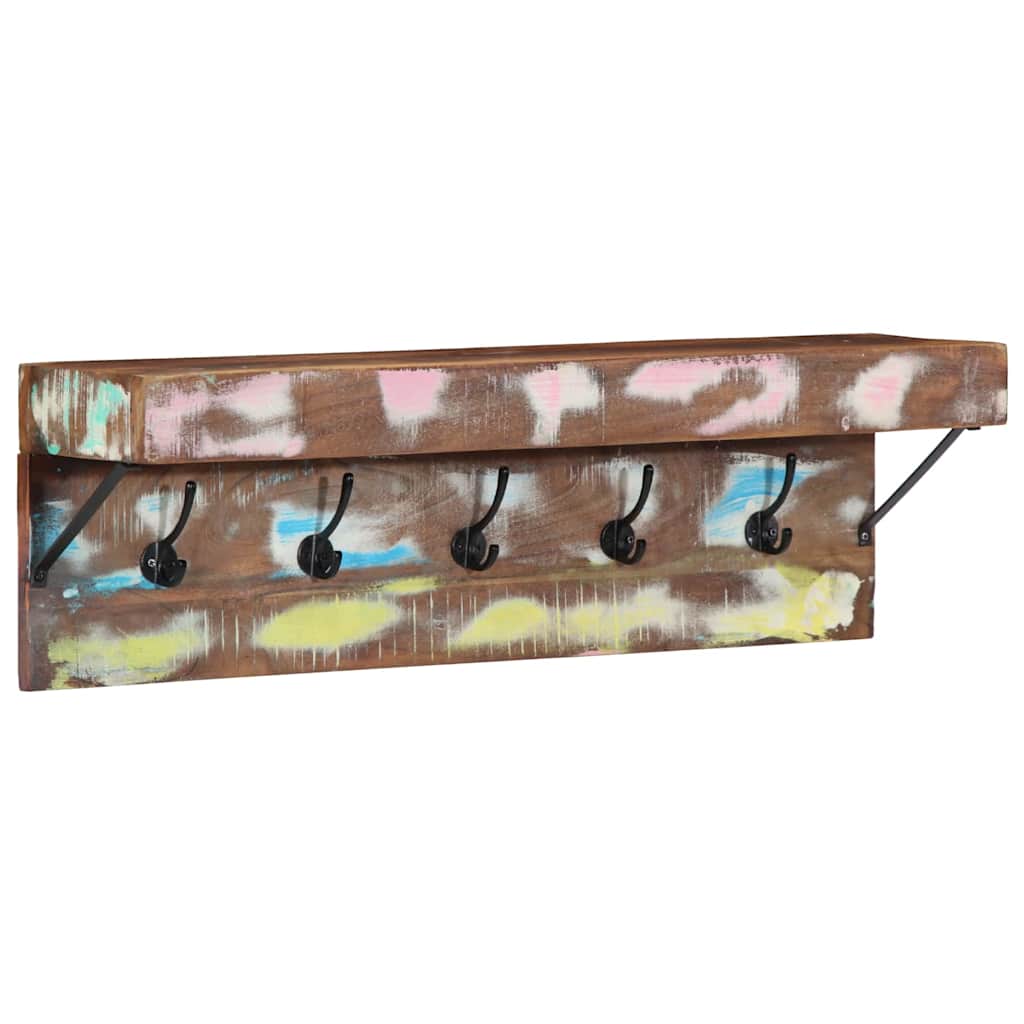 Coat Rack Multicolour 73 x 19 x 23 cm Solid Reclaim wood