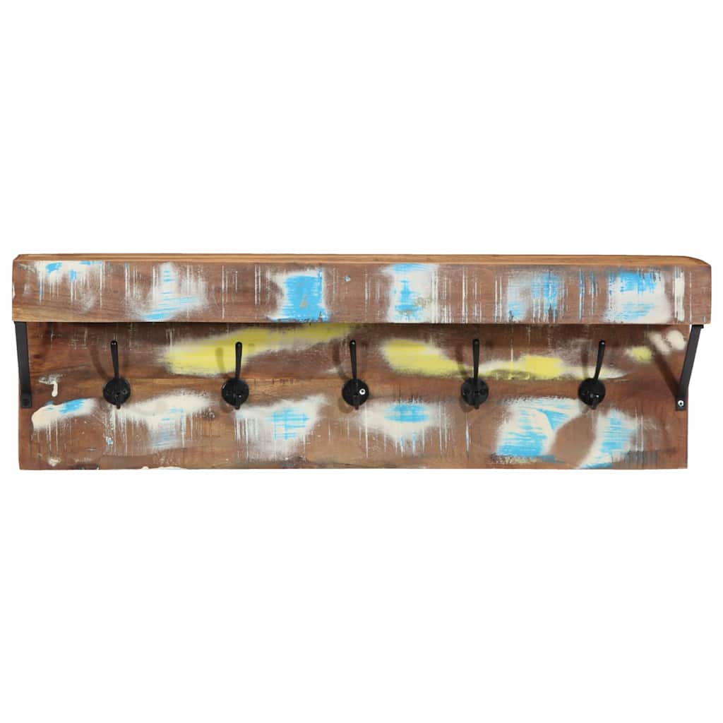 Coat Rack Multicolour 73 x 19 x 23 cm Solid Reclaim wood