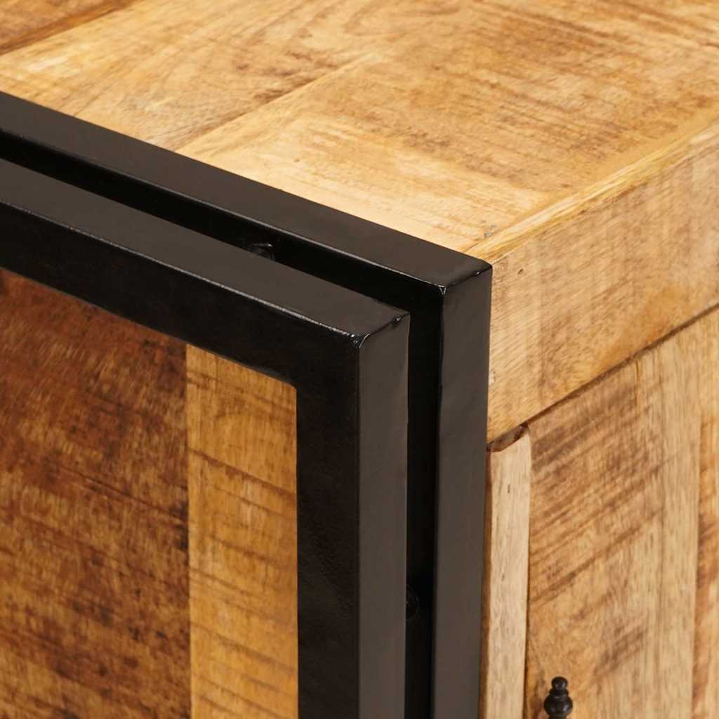 Bedside Cabinet Brown 66 x 35 x 76 cm Soild rough mango wood