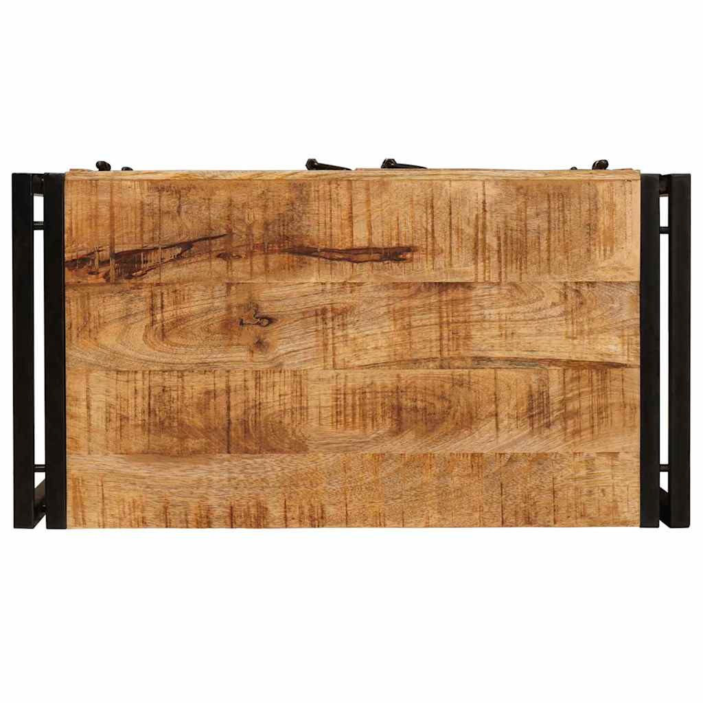 Bedside Cabinet Brown 66 x 35 x 76 cm Soild rough mango wood