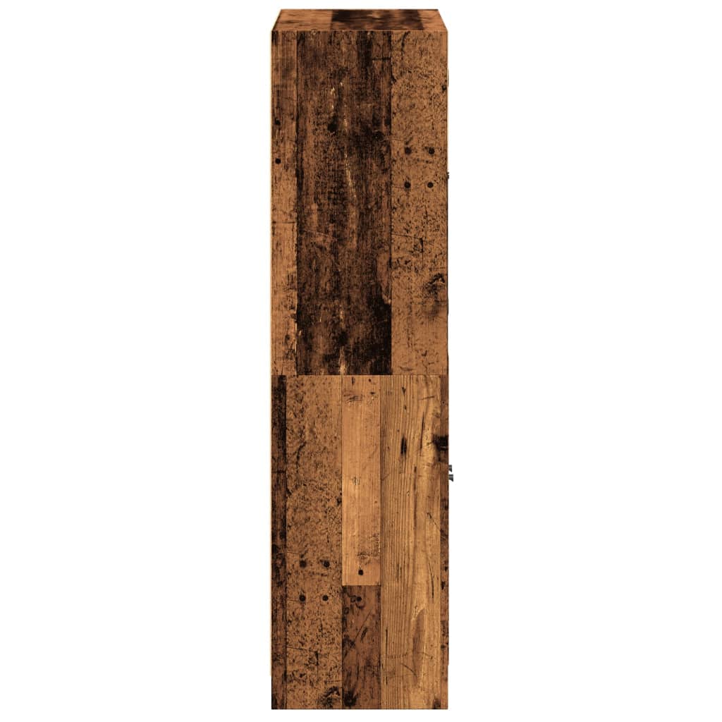 Highboard with Doors Old Wood 68x37x142 cm Engineered Wood