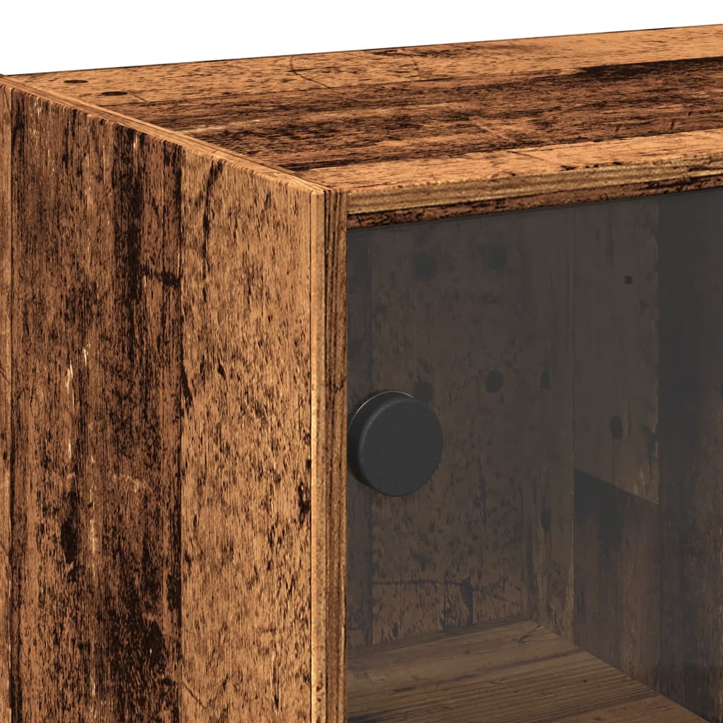 Highboard with Doors Old Wood 68x37x142 cm Engineered Wood