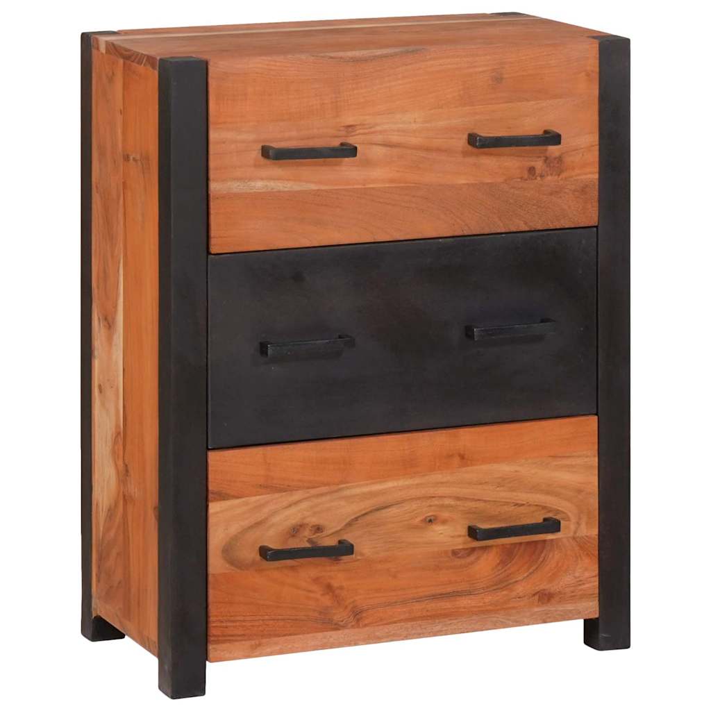 Sideboard 3 pcs Brown 110 x 30 x 75 cm Solid Acacia Wood