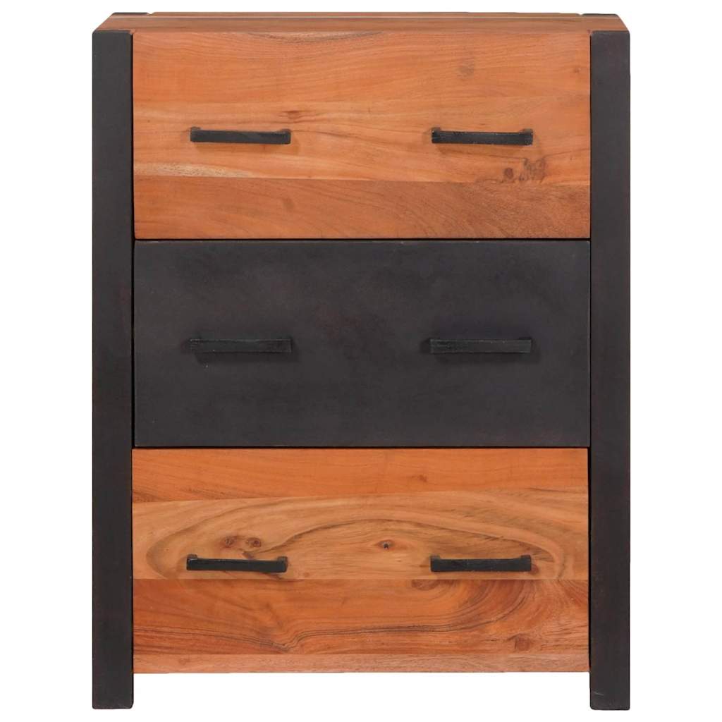 Sideboard 3 pcs Brown 110 x 30 x 75 cm Solid Acacia Wood