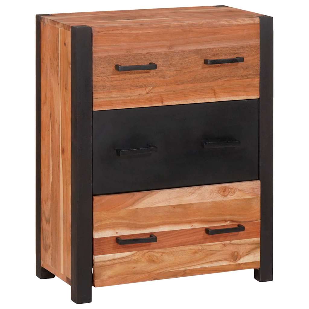 Sideboard 3 pcs Brown 55 x 30 x 75 cm Solid Acacia Wood