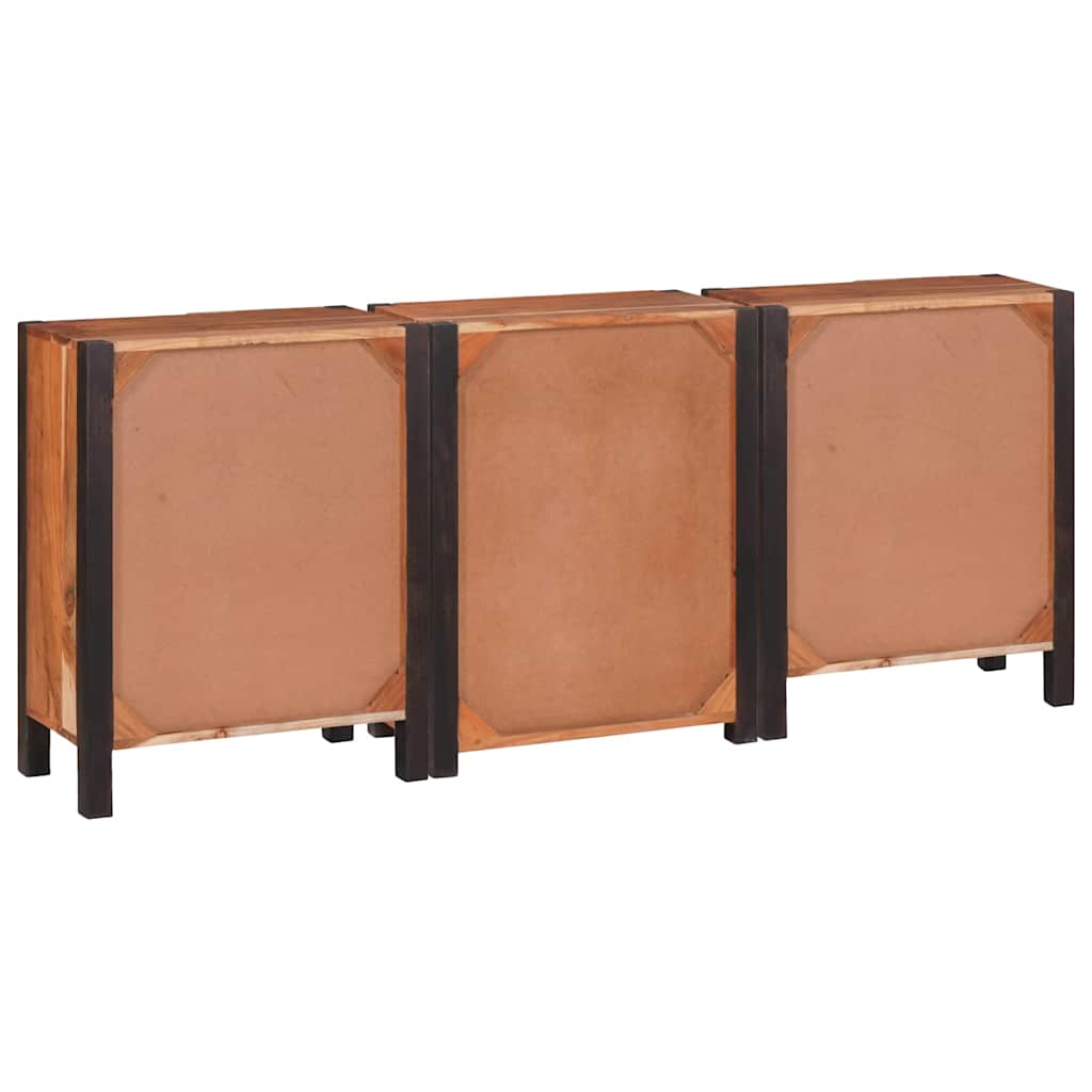 Sideboard 3 pcs Brown 55 x 30 x 75 cm Solid Acacia Wood