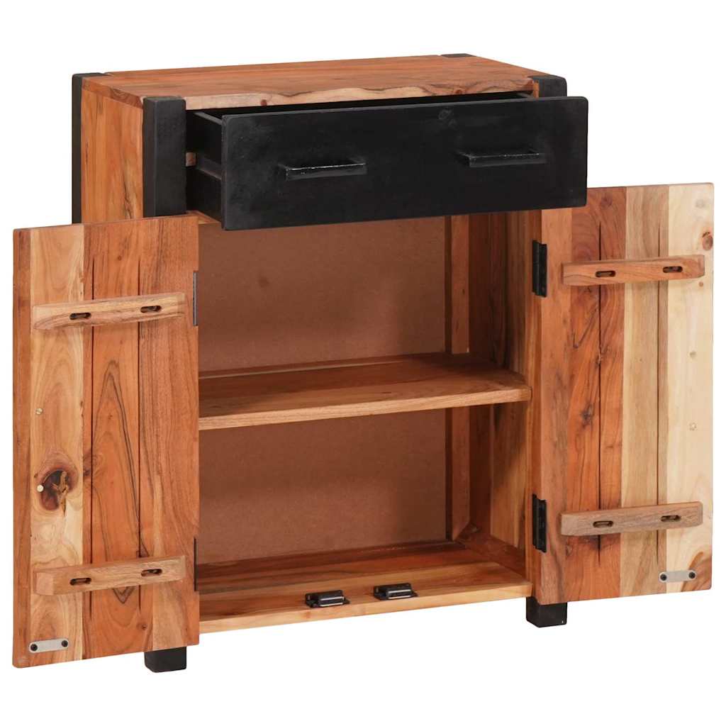 Sideboard 2 pcs Brown 110 x 30 x 75 cm Solid Acacia Wood
