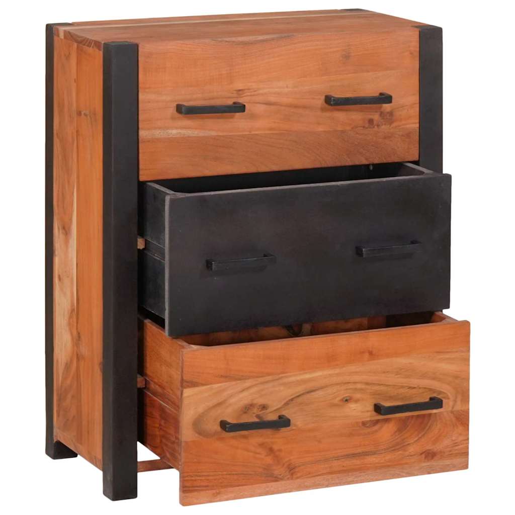 Sideboard 3 pcs Brown 165 x 30 x 75 cm Solid Acacia Wood