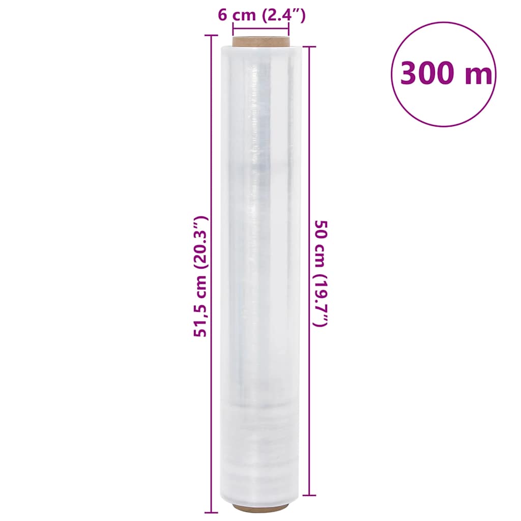 Stretch Film 2 pcs Transparent 23 μm 50 cm x 300 m