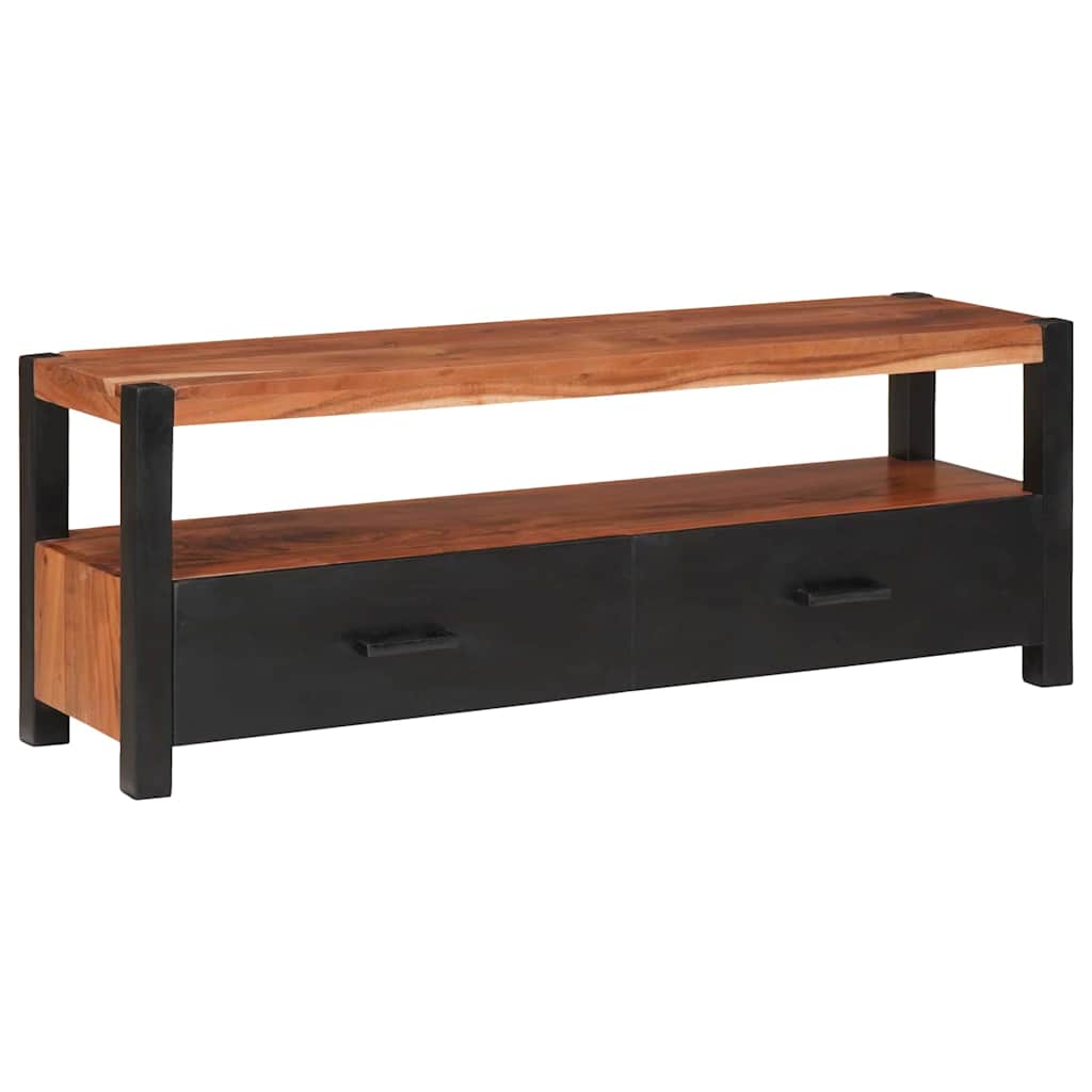 Media Cabinet Brown 110 x 30 x 40 cm Solid Acacia Wood