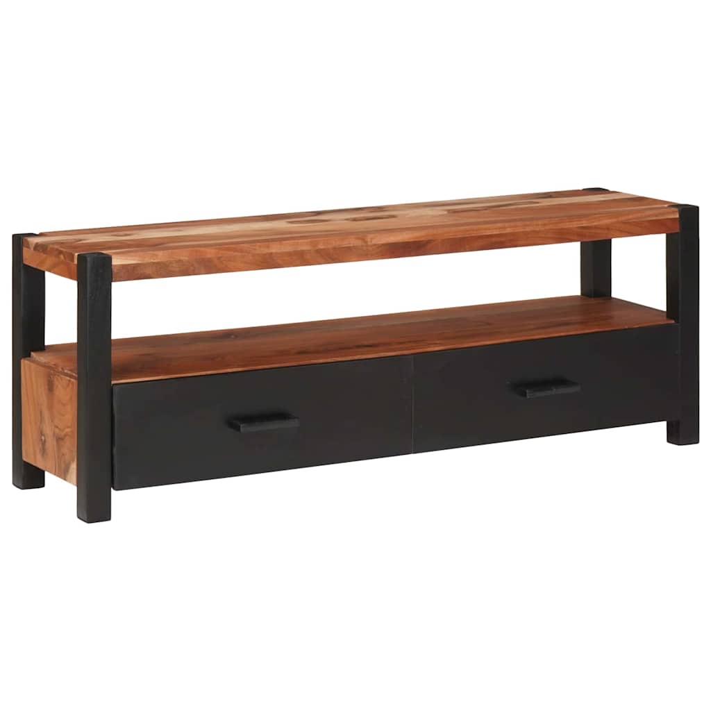 Media Cabinet Brown 110 x 30 x 40 cm Solid Acacia Wood