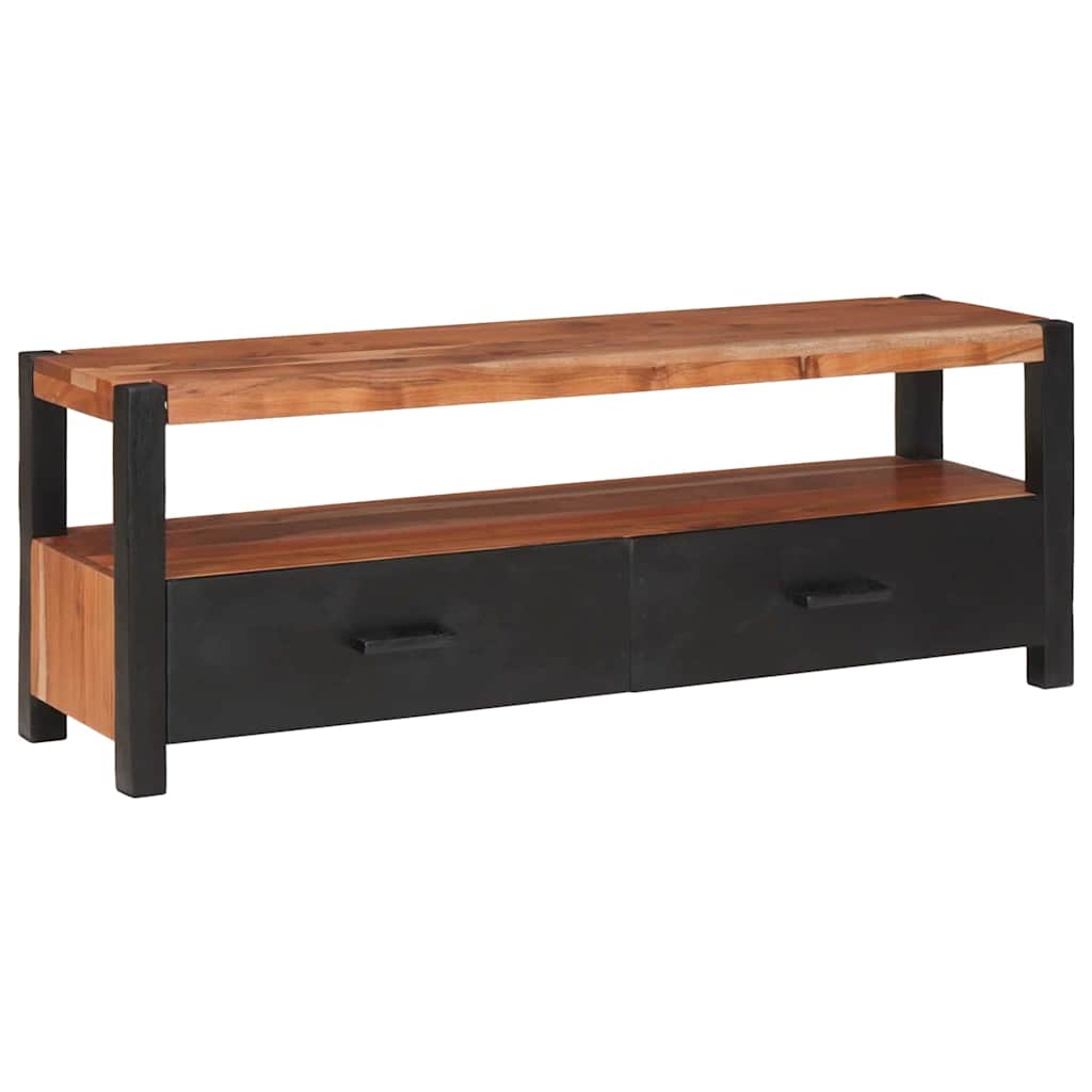 Media Cabinet Brown 110 x 30 x 40 cm Solid Acacia Wood