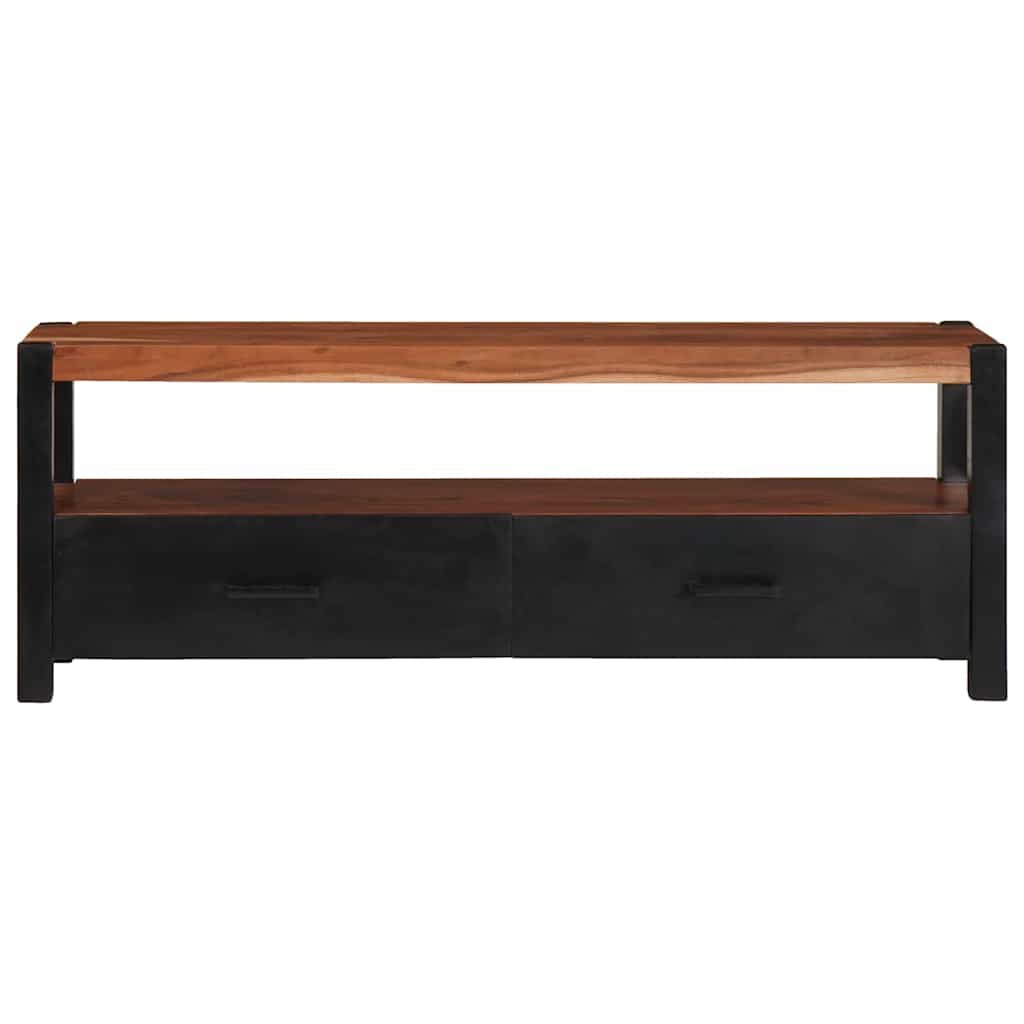 Media Cabinet Brown 110 x 30 x 40 cm Solid Acacia Wood