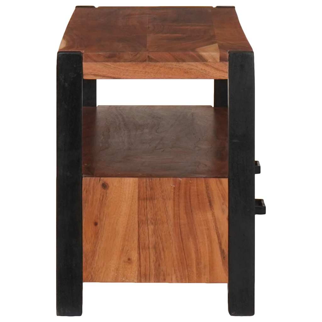 Media Cabinet Brown 110 x 30 x 40 cm Solid Acacia Wood