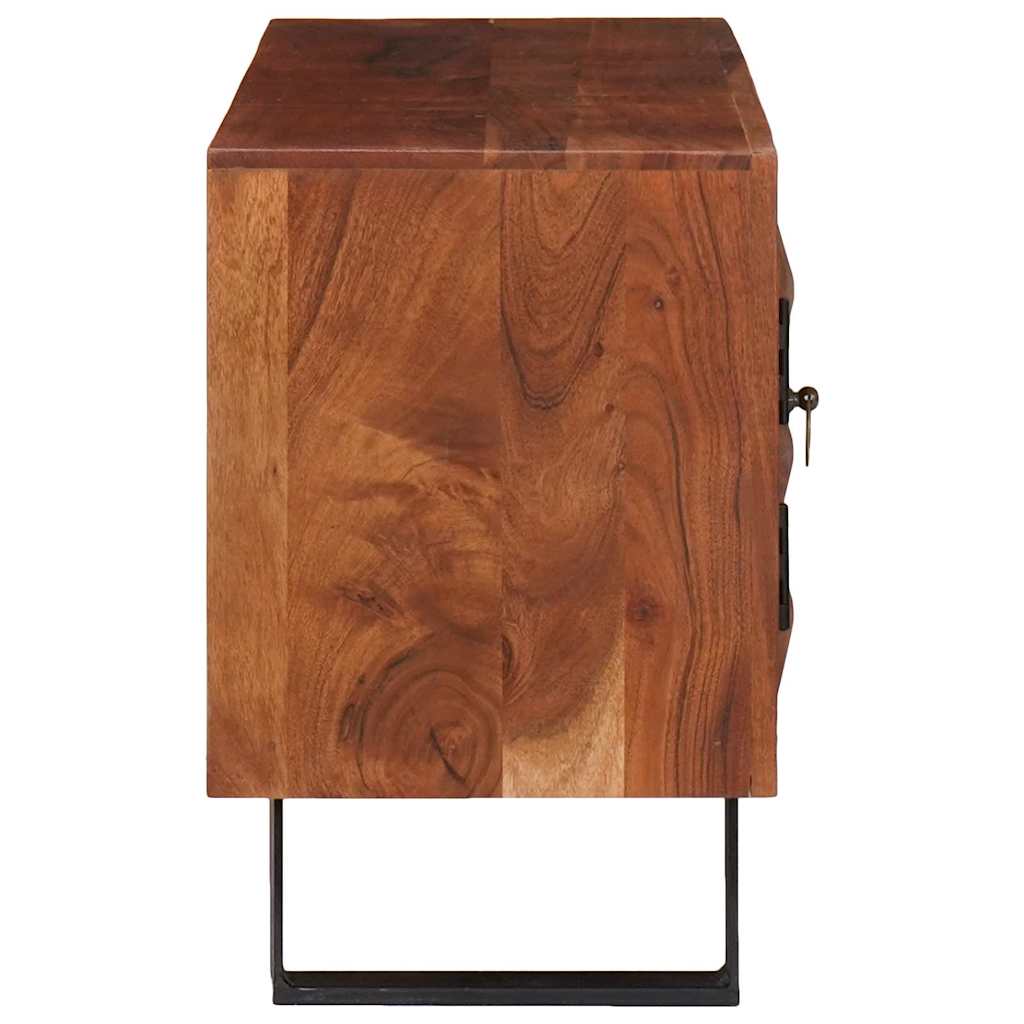 TV Cabinet Honey brown 112 x 30 x 48 cm Solid acacia wood