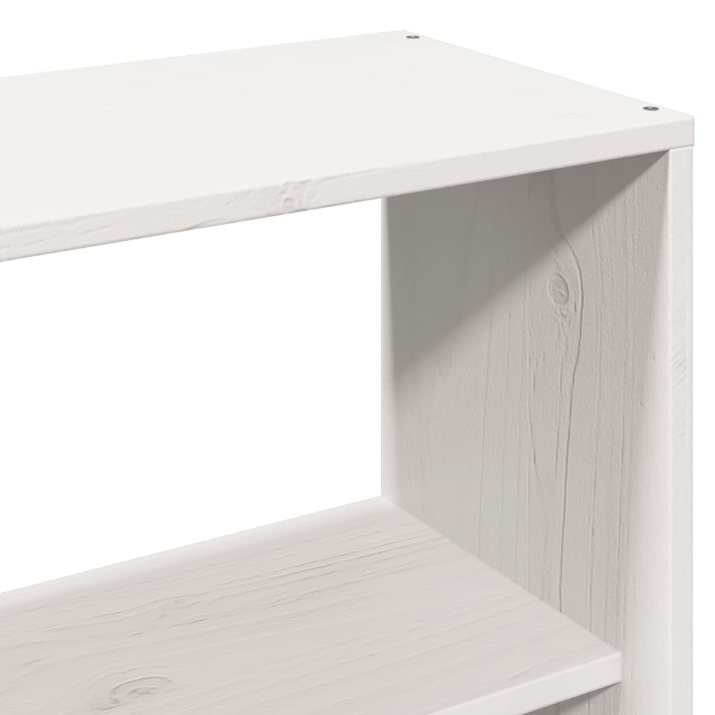 Bookcase Bed without Mattress White 160x200 cm Solid Wood Pine