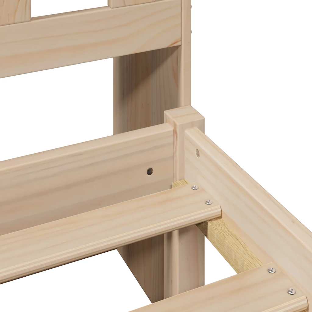 Bookcase Bed without Mattress 180x200 cm Super King Solid Wood Pine