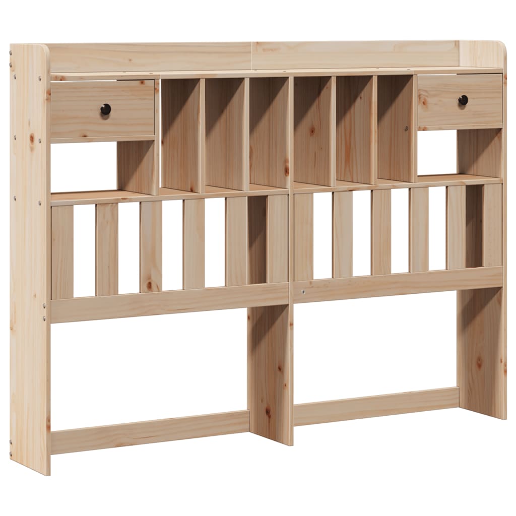 Bookcase Bed without Mattress 140x200 cm Solid Wood Pine