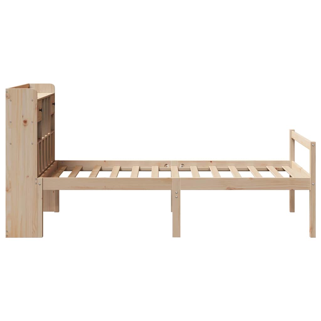 Bookcase Bed without Mattress 75x190 cm Small Single Solid Wood Pine