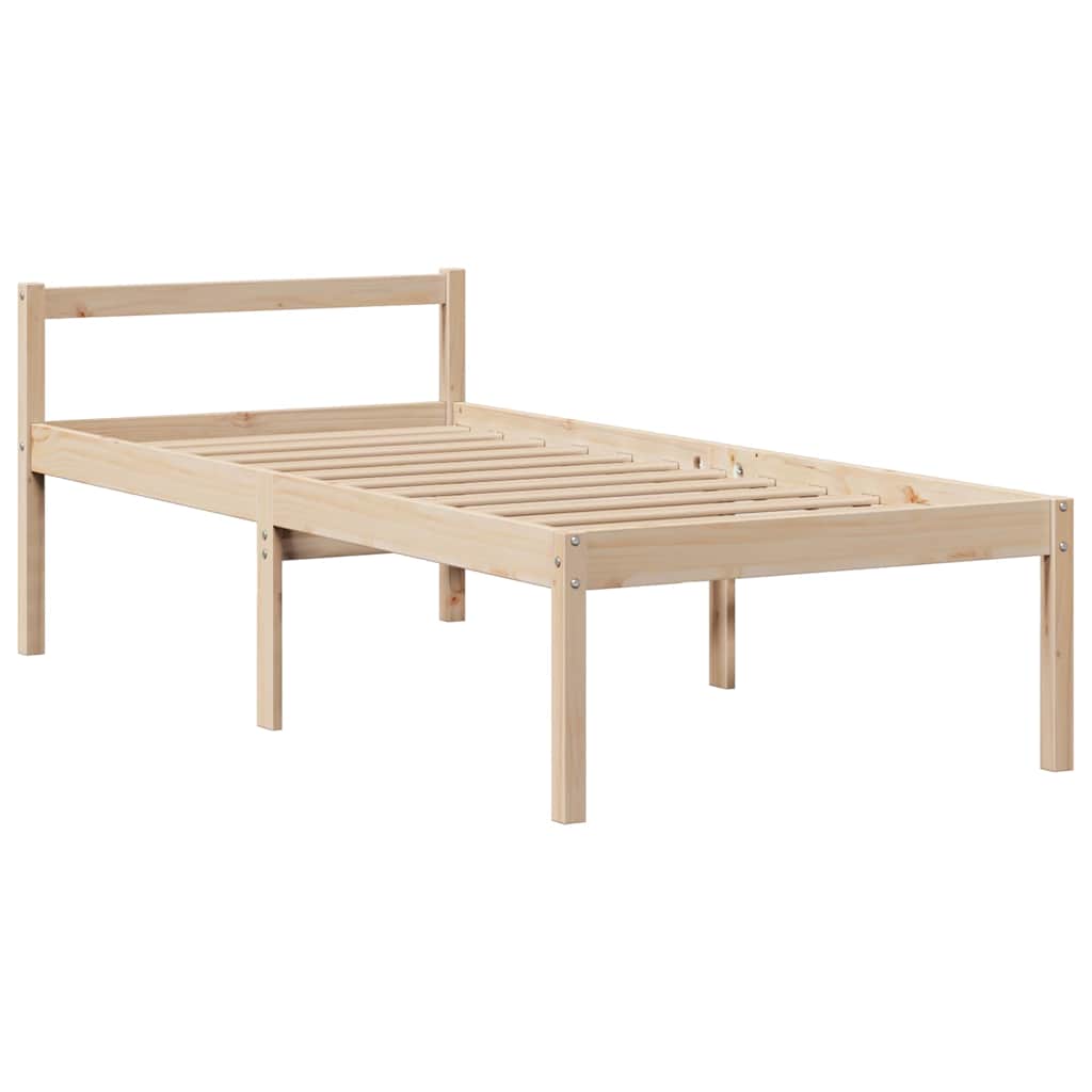 Bookcase Bed without Mattress 75x190 cm Small Single Solid Wood Pine