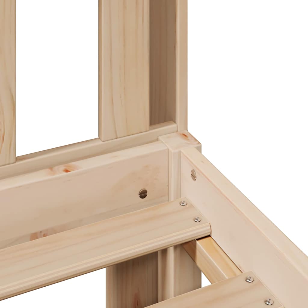 Bookcase Bed without Mattress 75x190 cm Small Single Solid Wood Pine