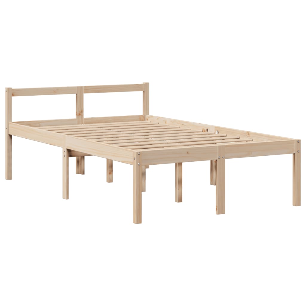 Bookcase Bed without Mattress 135x190 cm Doouble Solid Wood Pine