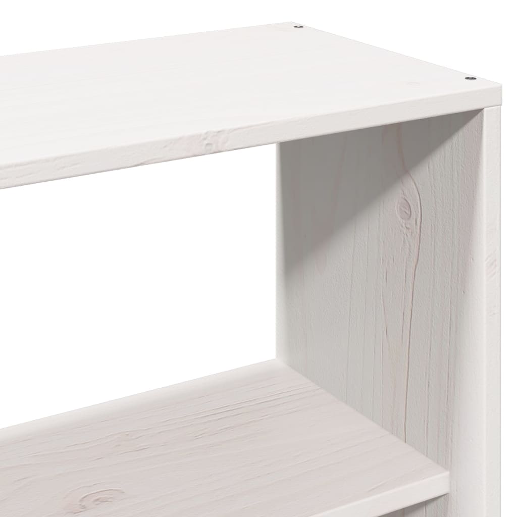 Bookcase Bed without Mattress White 160x200 cm Solid Wood Pine