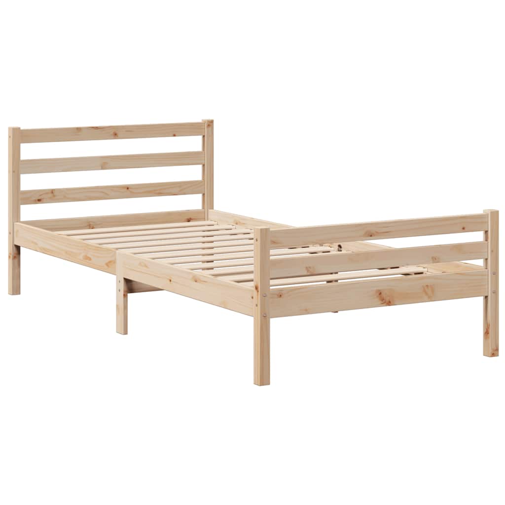 Bookcase Bed without Mattress 90x200cm Solid Wood Pine